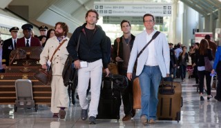 Zach Galifianakis, Bradley Cooper, Justin Bartha en Ed Helms in The Hangover Part II