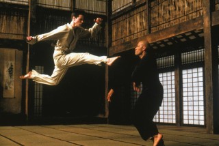 Keanu Reeves en Laurence Fishburne in The Matrix