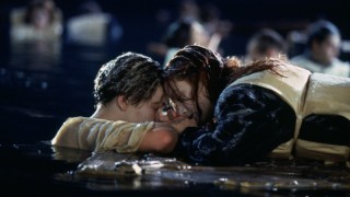 Leonardo DiCaprio en Kate Winslet in Titanic