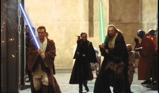 Ewan McGregor en Liam Neeson in Star Wars: Episode I - The Phantom Menace