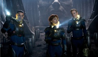 Logan Marshall-Green, Noomi Rapace en Michael Fassbender in Prometheus