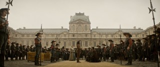 Vincent Cassel, Romain Duris, Louis Garrel, François Civil, Pio Marmaï en Vicky Krieps in The Three Musketeers: D'Artagnan