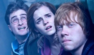 Daniel Radcliffe, Emma Watson en Rupert Grint in Harry Potter and the Deathly Hallows: Part 2