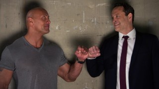 Dwayne Johnson en Vince Vaughn in Fighting with My Family