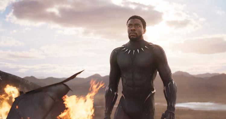 Chadwick Boseman in Black Panther.