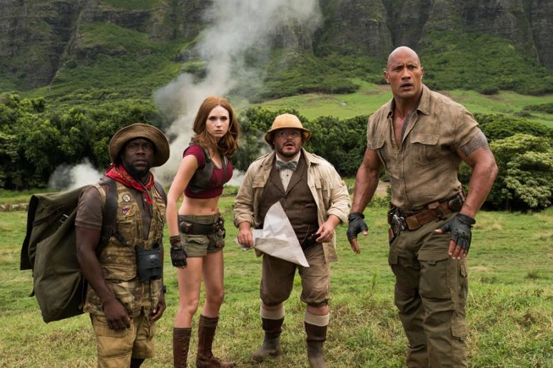 Dwayne Johnson (rechts) in 'Jumanji: Welcome to the Jungle' (c) 2017