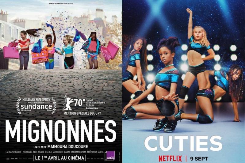 Links originele Franse poster, rechts de gewraakte Netflix-poster