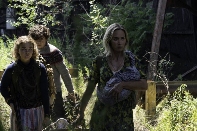 ?L-r, Regan (Millicent Simmonds), Marcus (Noah Jupe) and Evelyn (Emily Blunt) brave the unknown in A Quiet Place Part II.?, © 2019 Paramount Pictures. All Rights Reserved