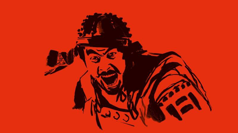 Scène uit Seven Samurai. Illustratie: Jay Nijdam